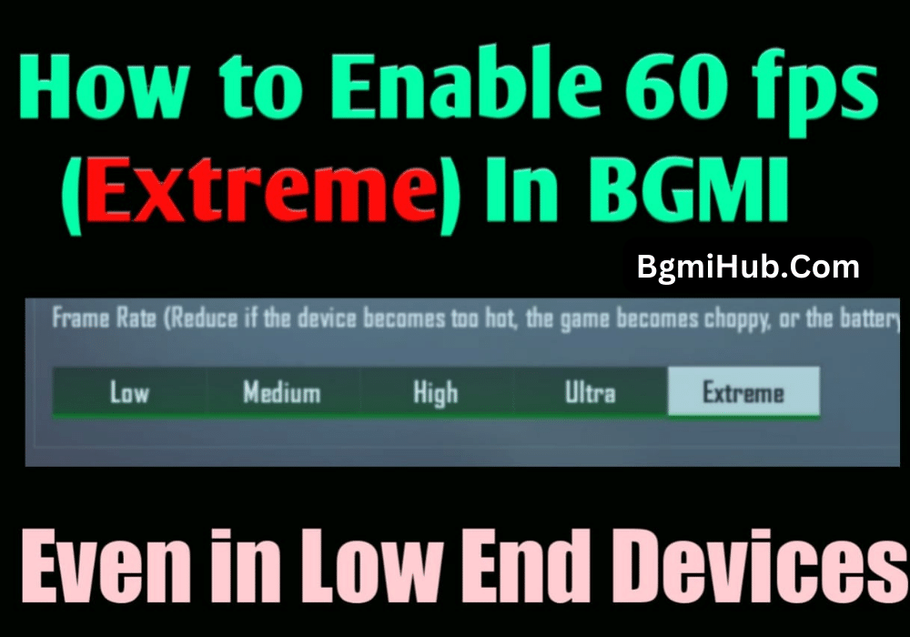 Enable 60 FPS in BGMI